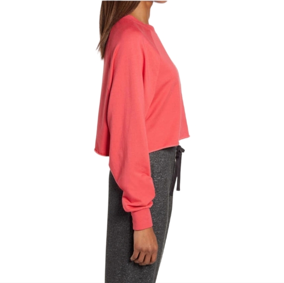 NWT Treasure & Bond - Soft light Red Letter Cropped Sweatshirt - Picture 3 of 4